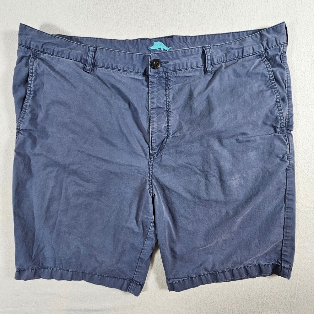 Tommy Bahama Boracay Chino Shorts Mens 40 Navy Blue Cotton Stretch Solid